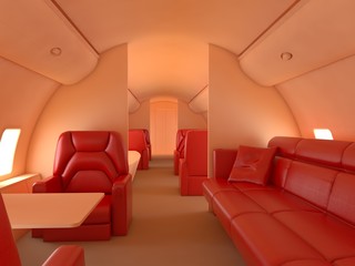 Private plane interior