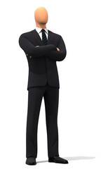 businessman, bras crois&eacute;s