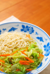 Chinese style vegetarian noodles