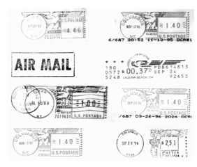 USA, black postmarks