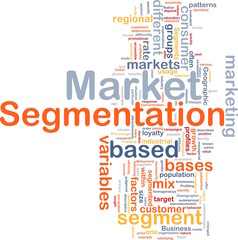 Market segmentation background concept