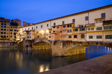 Fototapeta na wymiar Florence - Ponte Vecchio bridge - morning