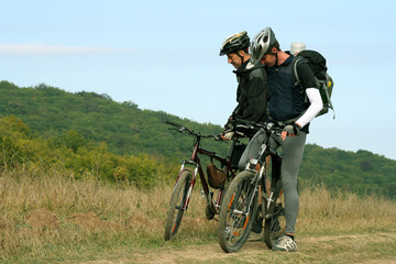 Obraz premium mountain biker