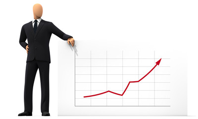 businessman, panneau statistiques