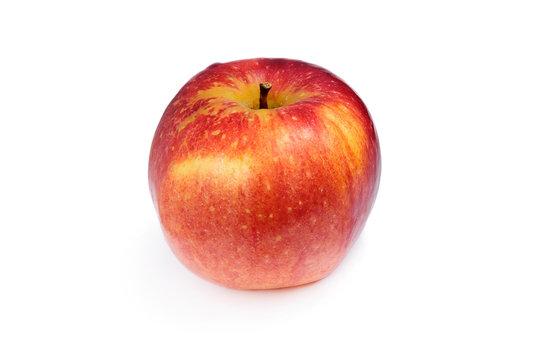 red apple in white background