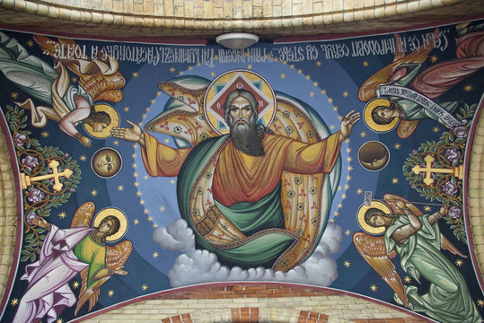 God image on church ceiling