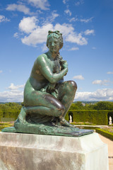 Fototapeta na wymiar bronze statue from Versailles Chateau gardens, France