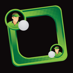 golfer tilted green web icon