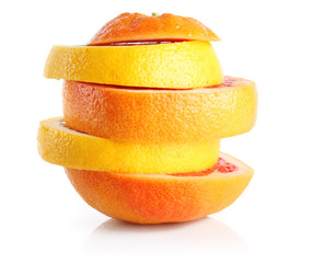 Fototapeta na wymiar Sections of grapefruit