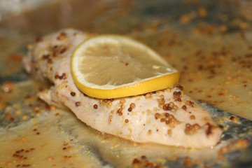 chicken with mustard seeds and lemon