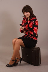 a young woman on the phone