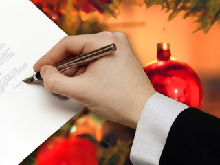 The Signature of Business Contract on the colorful Background