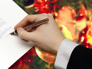 The Signature of Business Contract on the colorful Background