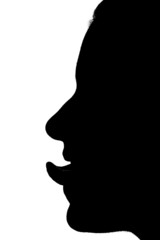 Obraz na płótnie Canvas silhouette of a womans face