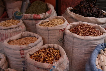 Bags of Nuts and grains