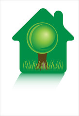 vector eco green home icons