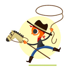 Boy Playing Cowboy