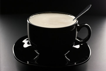 Cappuccino on black