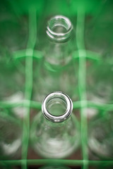 empty bottles in a row
