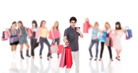 Fototapeta premium Handsome young man shopping
