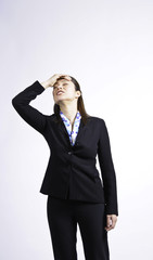 3/4 view of business woman