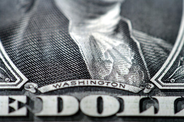 One dollar bill - macro nb. 9