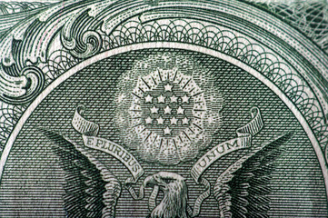 One dollar bill - macro nb. 18