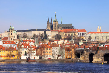Naklejka na ściany i meble Prague's Castle with St. Nicholas' Cathedral