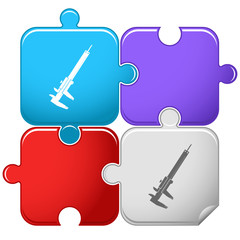 Caliper. Vector puzzle.