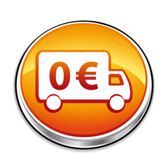 Livraison gratuite icône 3d orange