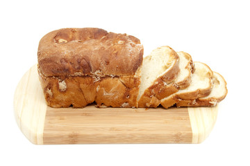 Sugar bread over white background