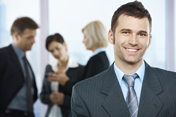 Portrait of happy businessman