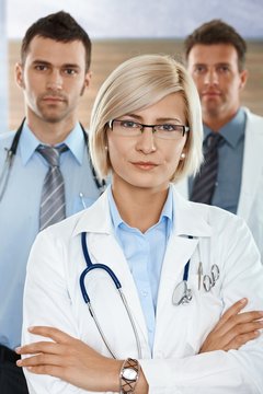 Female doctor on hospital corridor