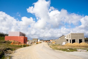 Fototapeta premium Construction d'un nouveau lotissement