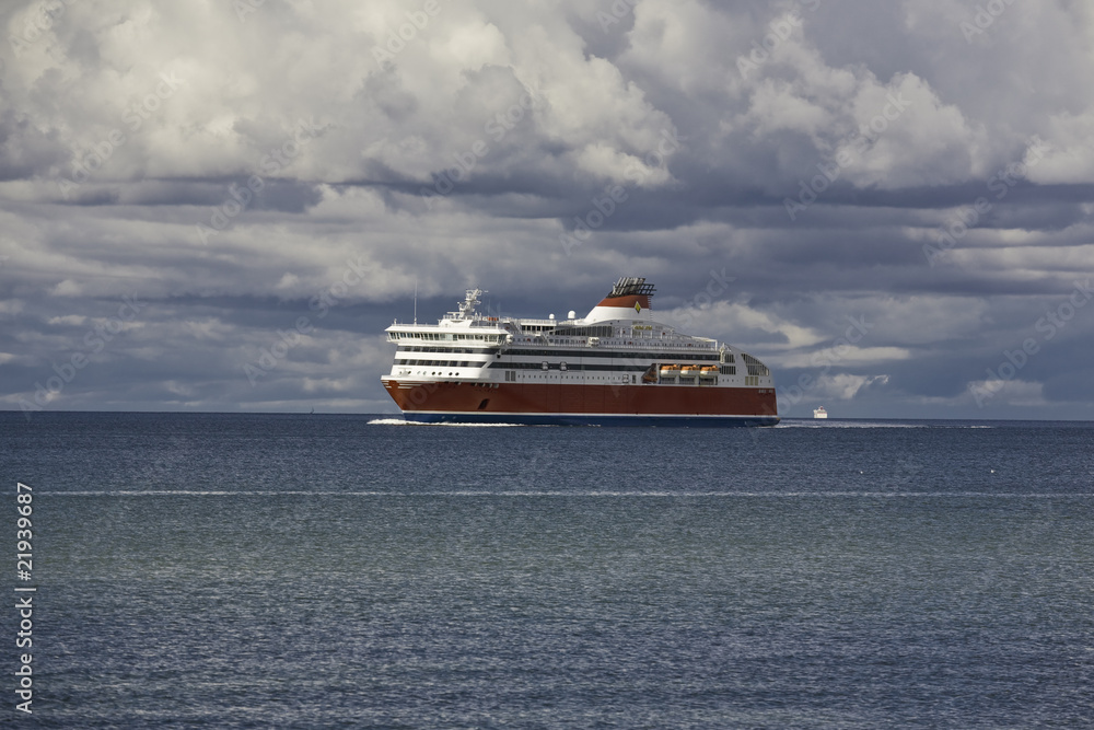 Wall mural ferry ship