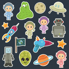 Naklejka premium space stickers