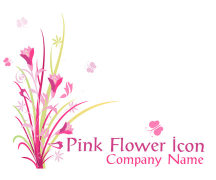 Pink flower icon