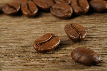 Coffee beans close-up