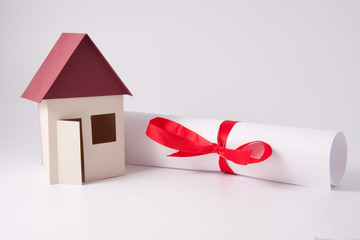 House model with document