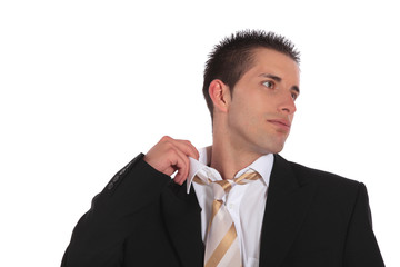 Erschöpfter Angestellter