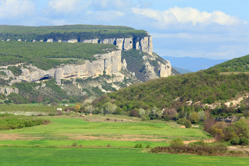 Fototapeta na wymiar Spring Crimea Mountain landscape