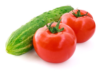 Tomatoes and cucumber