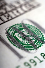 Hundred dollar bill - macro nb. 10