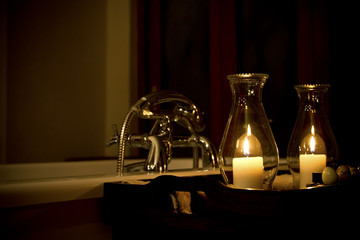 Bath time by candlelight