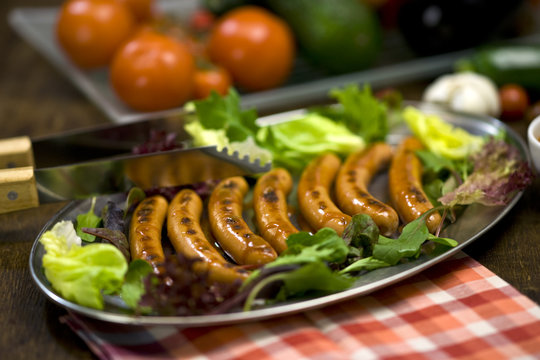 Barbeque sausages