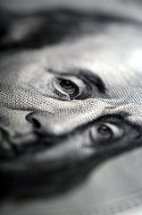 Hundred dollar bill - macro nb. 14