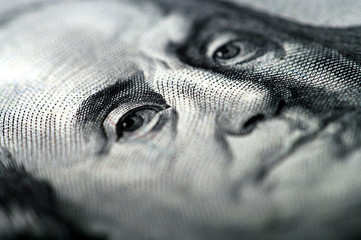 Hundred dollar bill - macro nb. 15