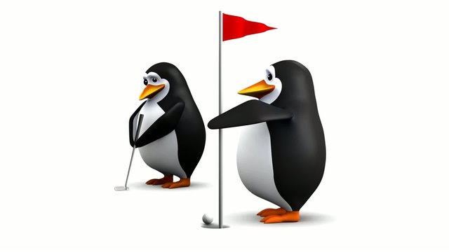 Golfing penguins