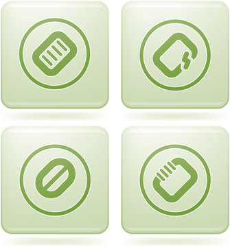 Olivine Square 2D Icons Set: Computer Stuff
