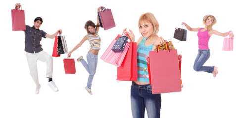Fototapeta premium Shopping group